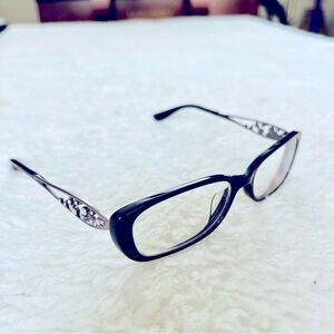 Badgley Mischka 2660 Black Corina Plastic/Metal Eyeglasses Frame Only w/ case